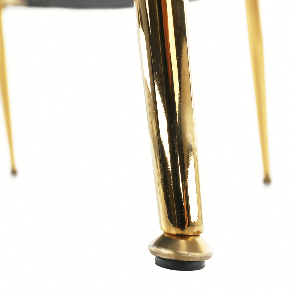 Fotoliu in stil Art-deco, catifea Velvet gri-albastru/crom auriu, NOBLIN — imaginea 14