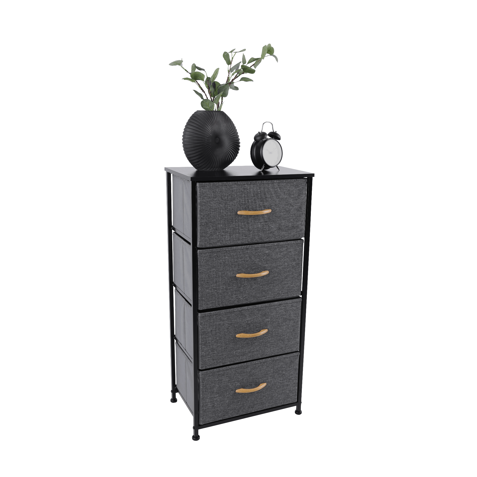 Comoda cu sertare din material textil, negru/gri inchis, PALMERA TYP 2 — imaginea 5