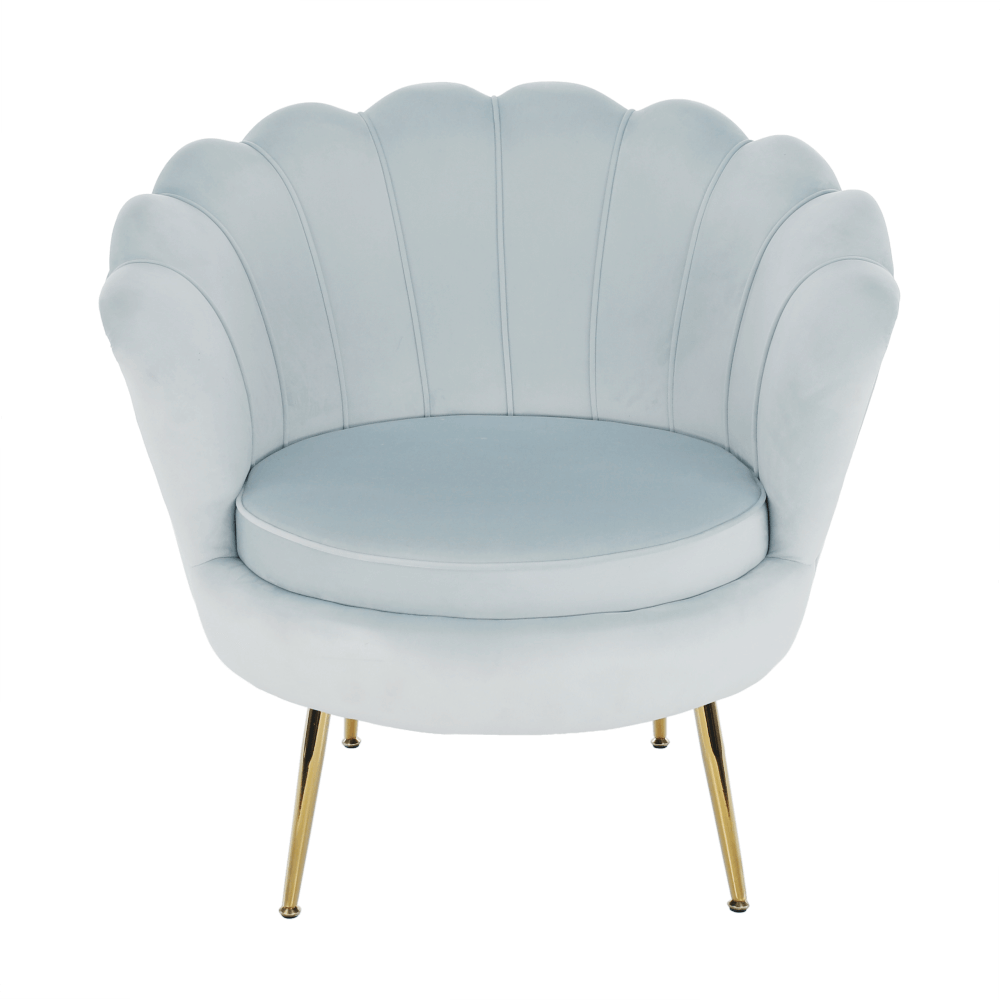 Fotoliu in stil Art-deco, catifea Velvet gri-albastru/crom auriu, NOBLIN — imaginea 19