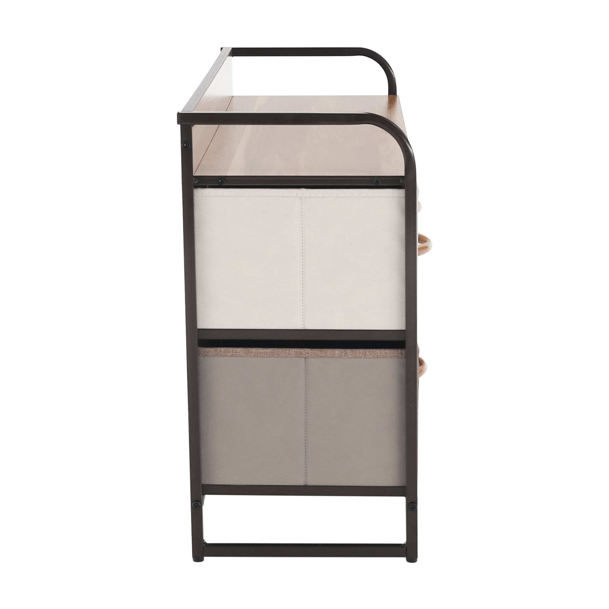 Comoda cu sertare din material textil, /bej/maro deschis/maro inchis, HAZEL TYP 4 — imaginea 8