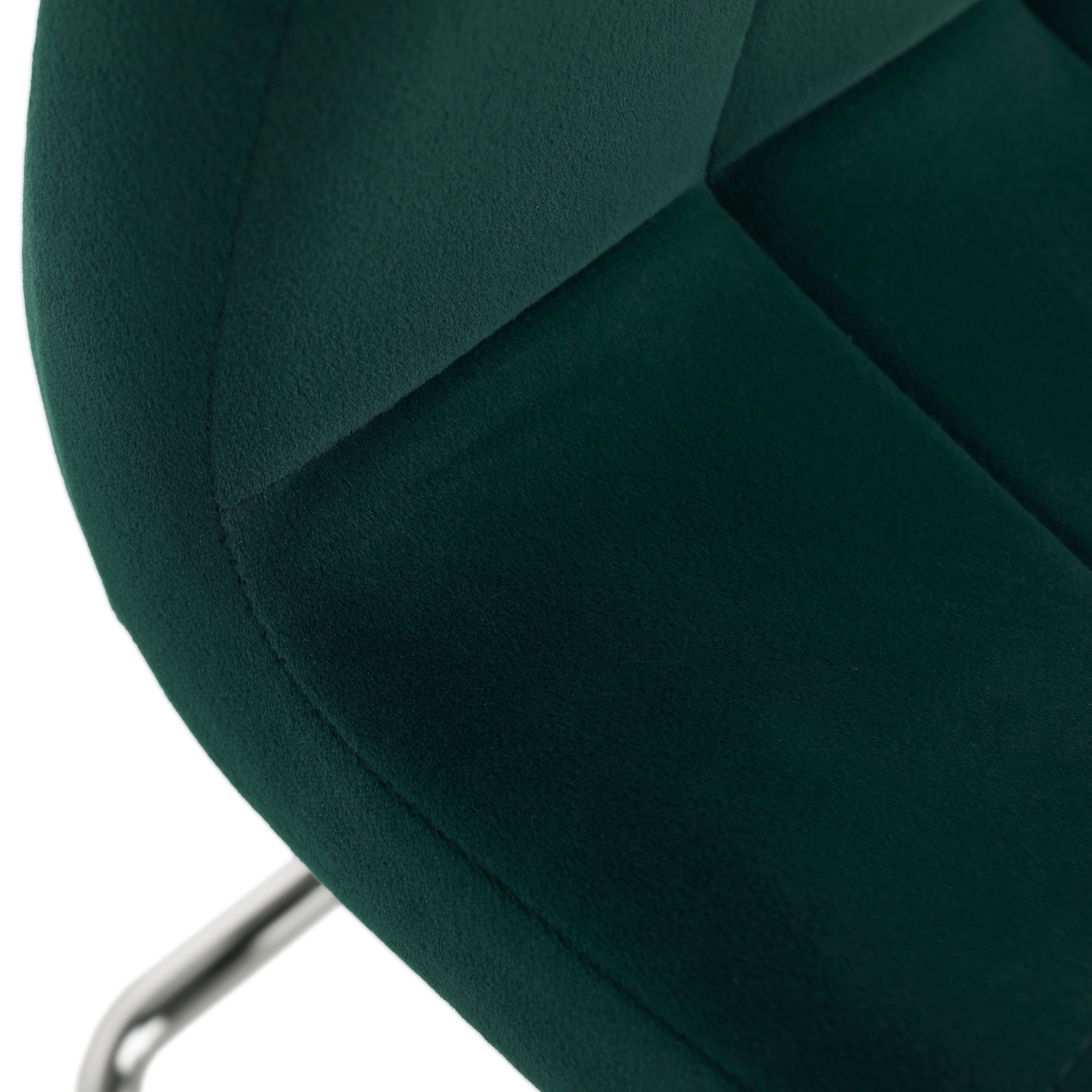 Scaun de masa, tesatura de catifea smarald / crom, SALOMA NEW — imaginea 7
