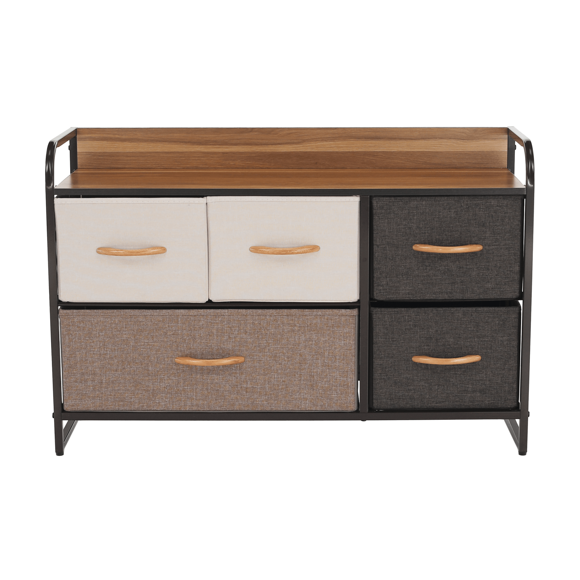 Comoda cu sertare din material textil, /bej/maro deschis/maro inchis, HAZEL TYP 4 — imaginea 10