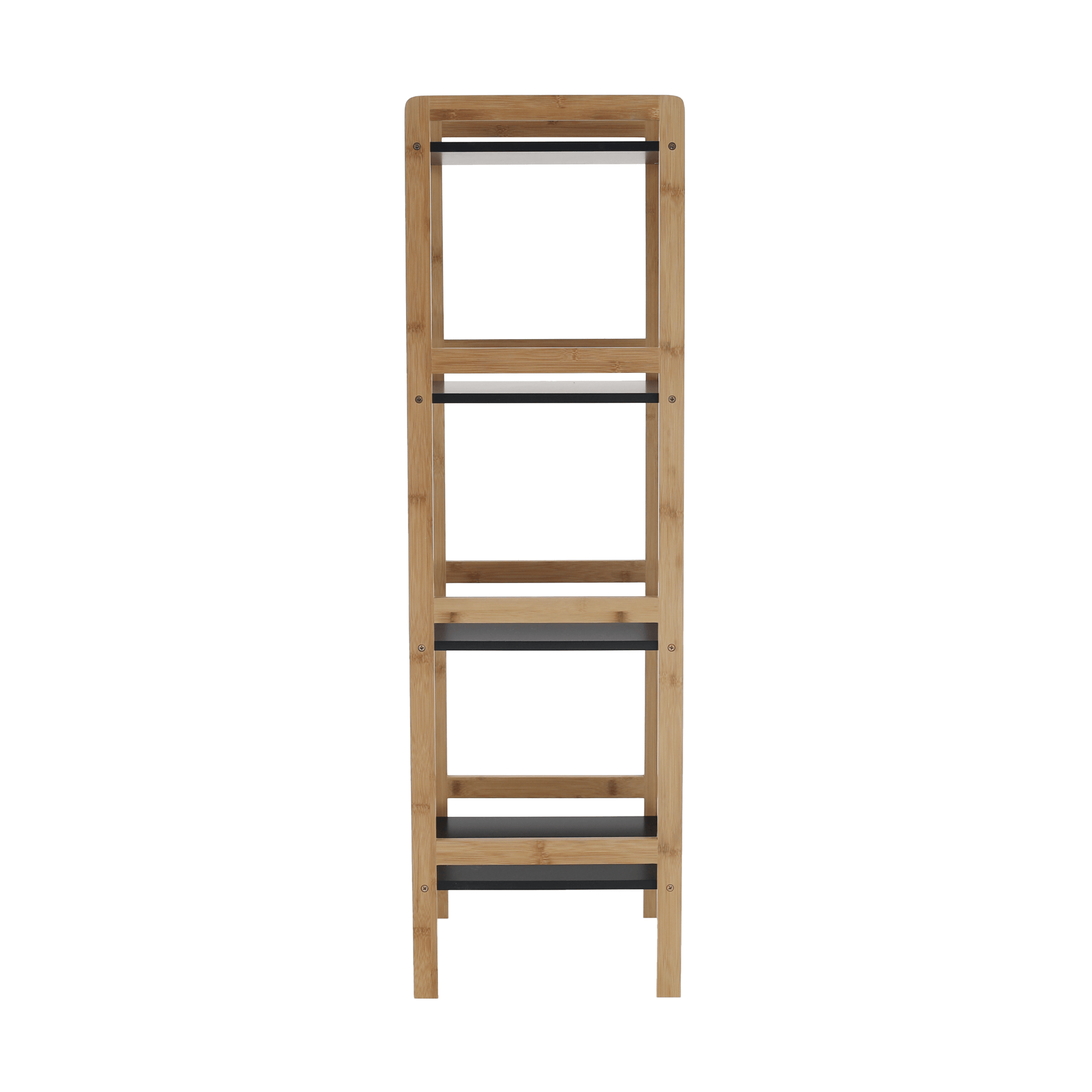Etajera cu 4 rafturi, natural / negru, NAOKO — imaginea 5