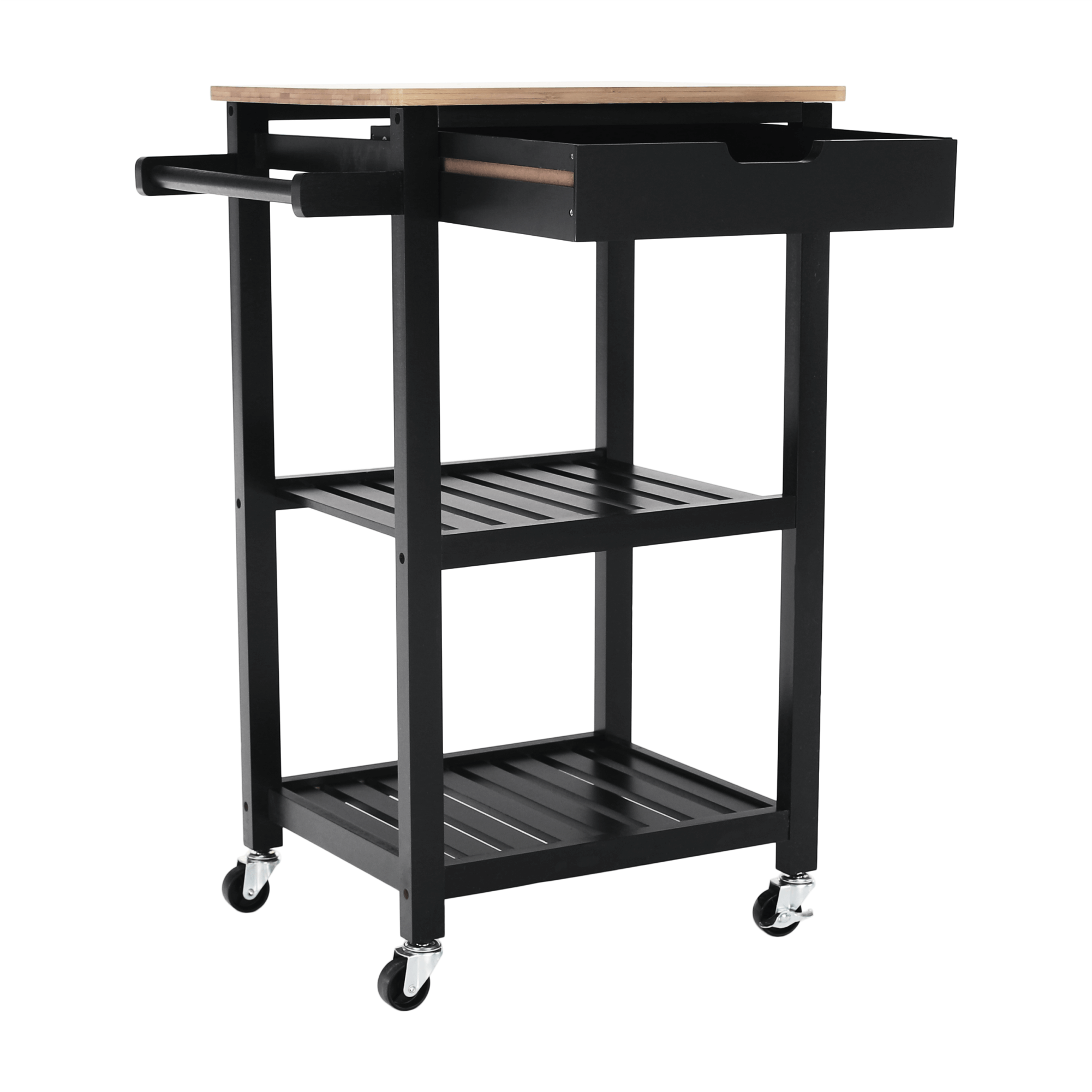 Carucior de servire, natural — imaginea 12