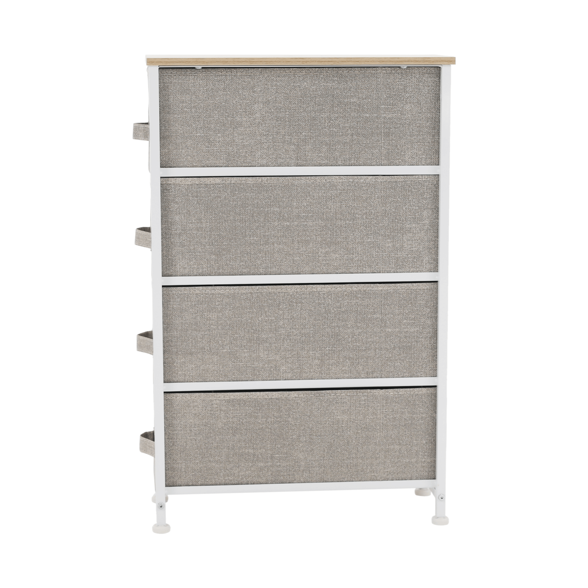 Comoda cu sertare din material textil, gri deschis/alb/bej, OFELIA TYP 2 — imaginea 8