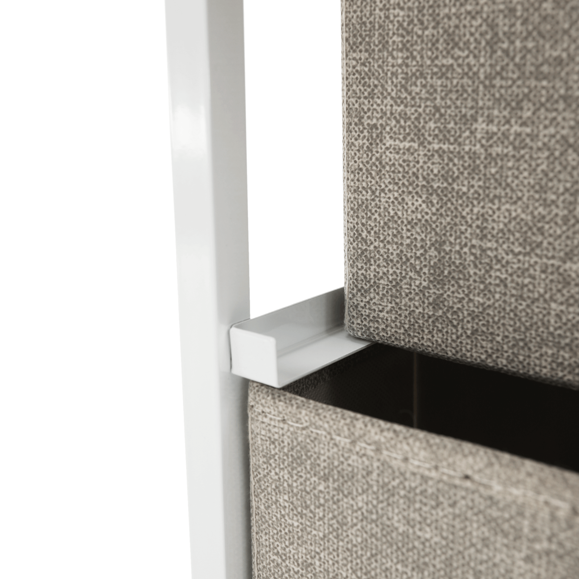 Comoda cu sertare din material textil, gri deschis/alb/bej, OFELIA TYP 2 — imaginea 11