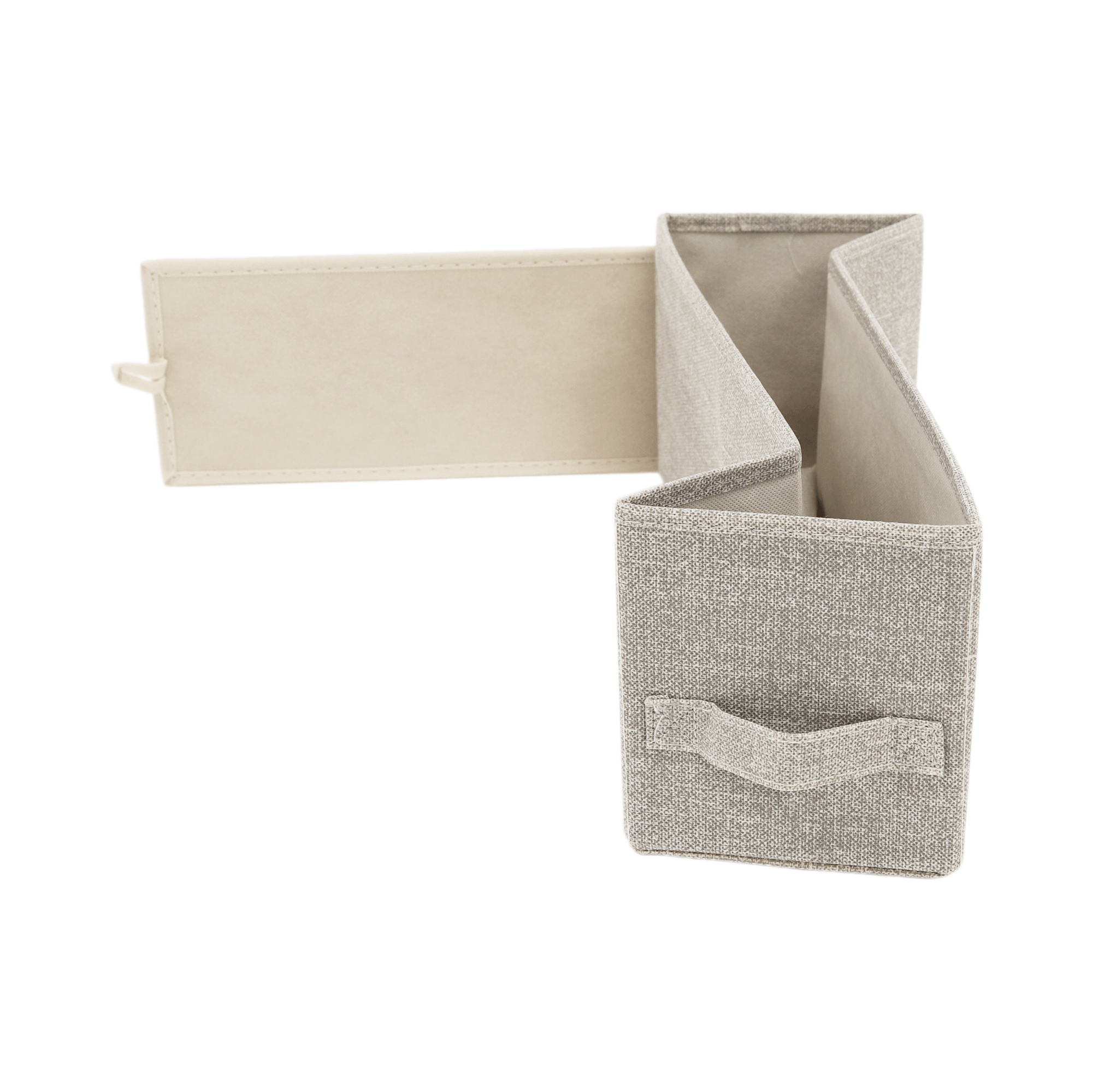 Comoda cu sertare din material textil, gri deschis/alb/bej, OFELIA TYP 2 — imaginea 12