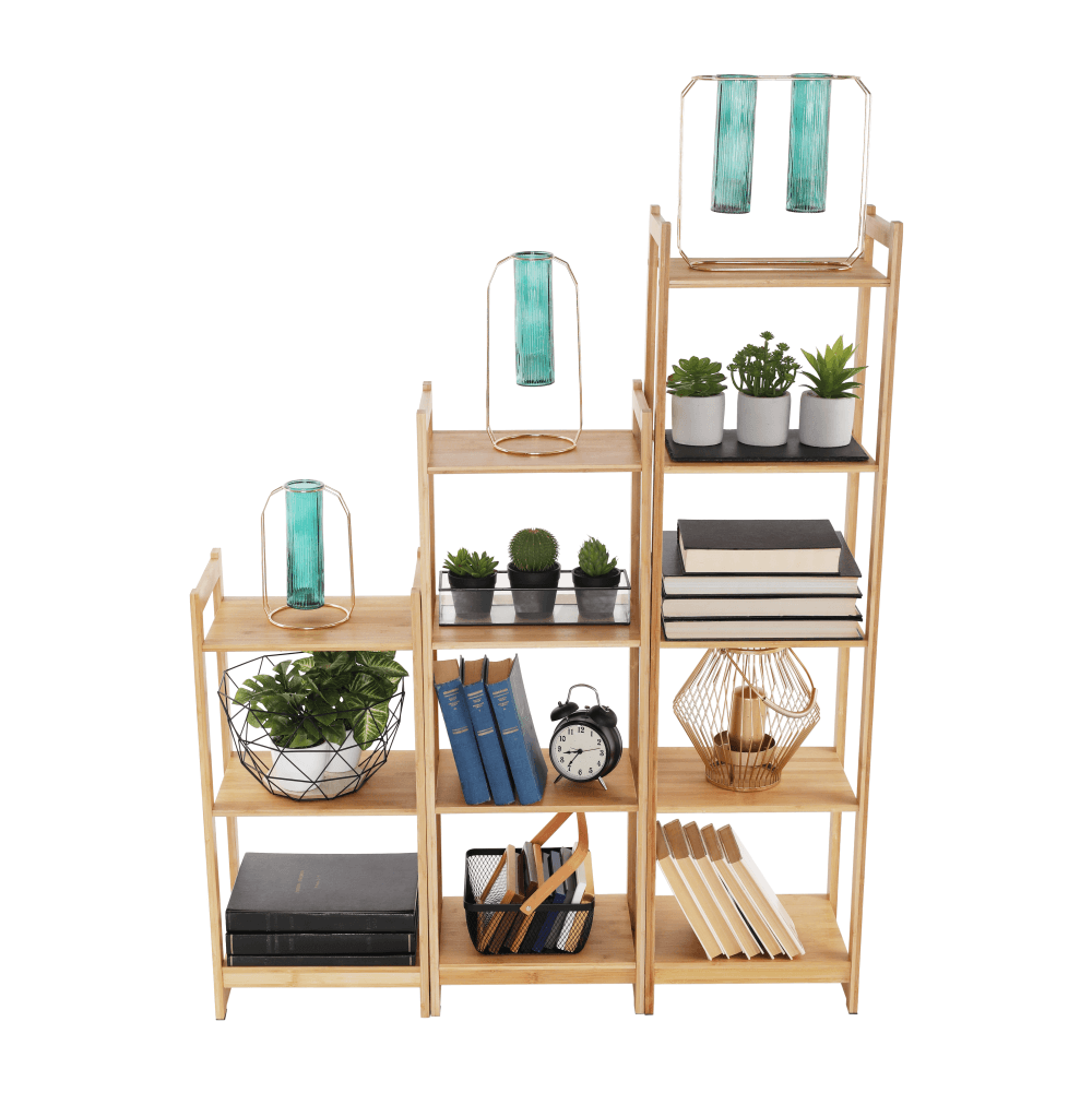 Polita cu 4 rafturi, bambus natural, IMPEROR TYPE 2 — imaginea 5