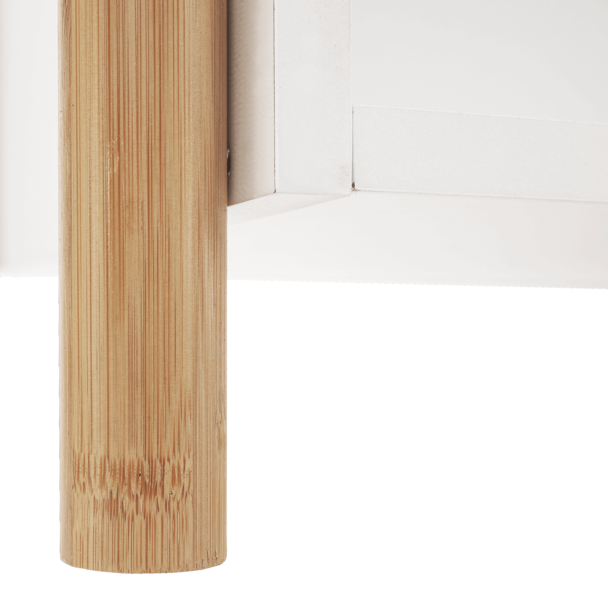 Etajera cu 2 rafturi, bambus natural / alb, BALTIKA TYPE 1 — imaginea 5