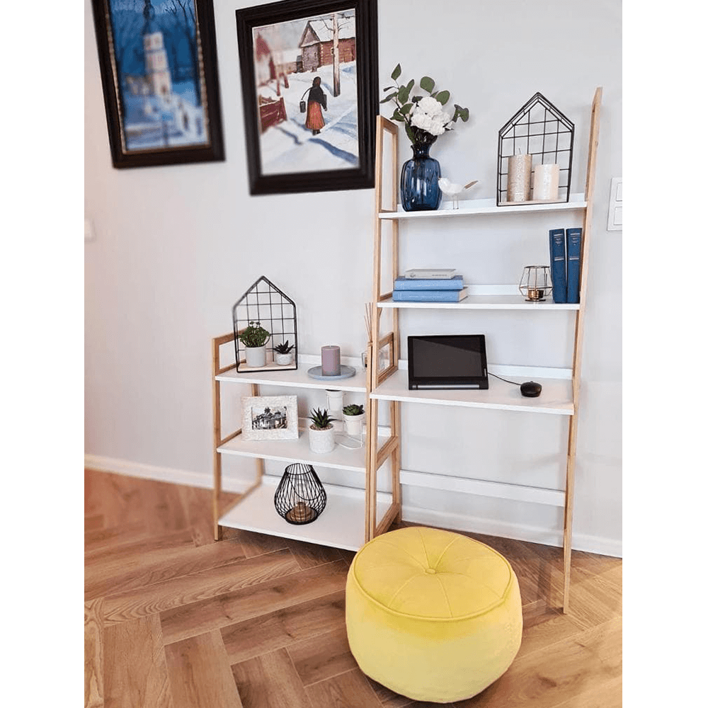 Etajera cu 4 rafturi, alb/natural, KOEN TYP 2 — imaginea 17