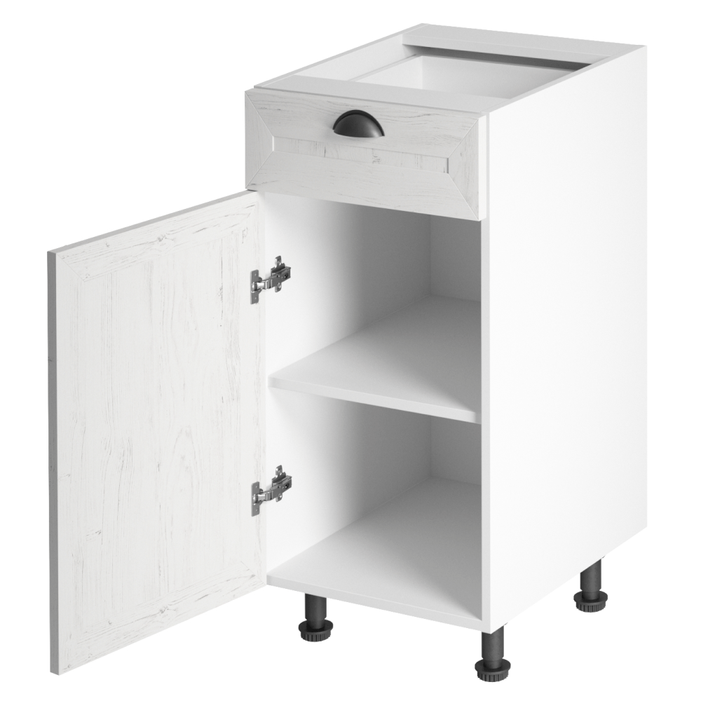 Dulap inferior cu sertar D40S1, alb/pin andersen, stanga, PROVANCE — imaginea 5
