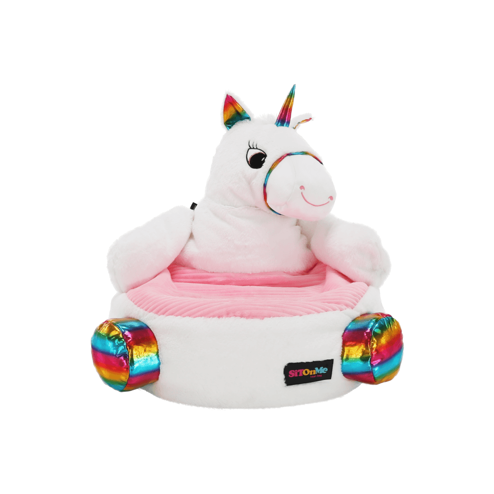 Fotoliu tip sac unicorn, alb/roz/amestec de culori, BUFEL — imaginea 3