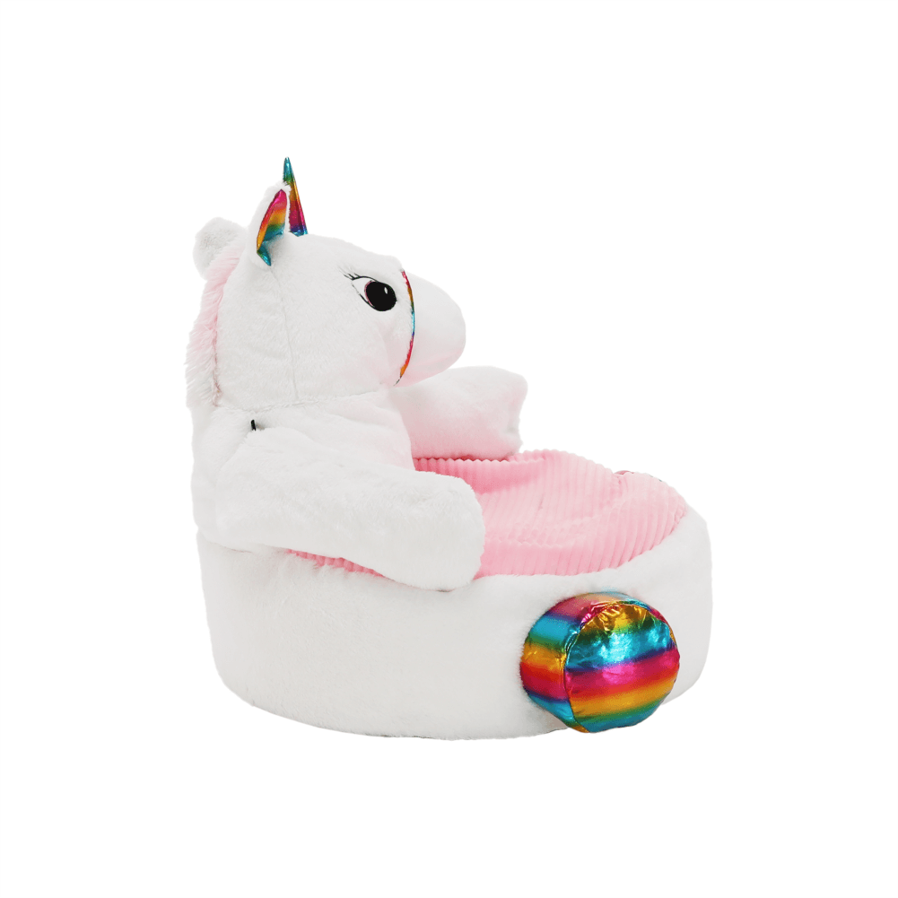 Fotoliu tip sac unicorn, alb/roz/amestec de culori, BUFEL — imaginea 4