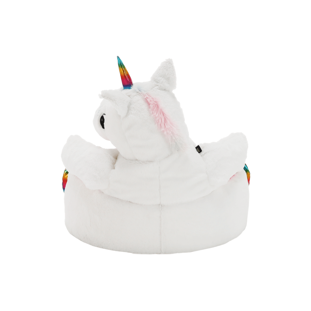 Fotoliu tip sac unicorn, alb/roz/amestec de culori, BUFEL — imaginea 5