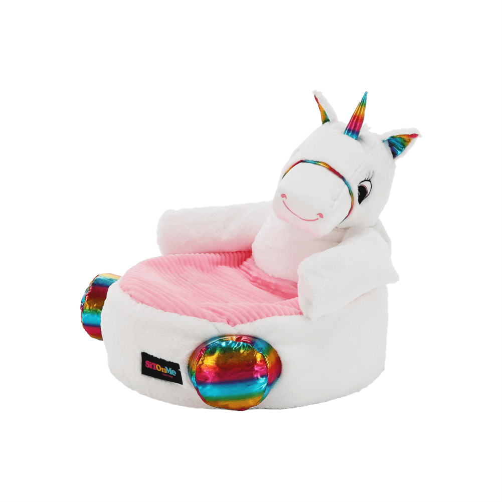 Fotoliu tip sac unicorn, alb/roz/amestec de culori, BUFEL — imaginea 6