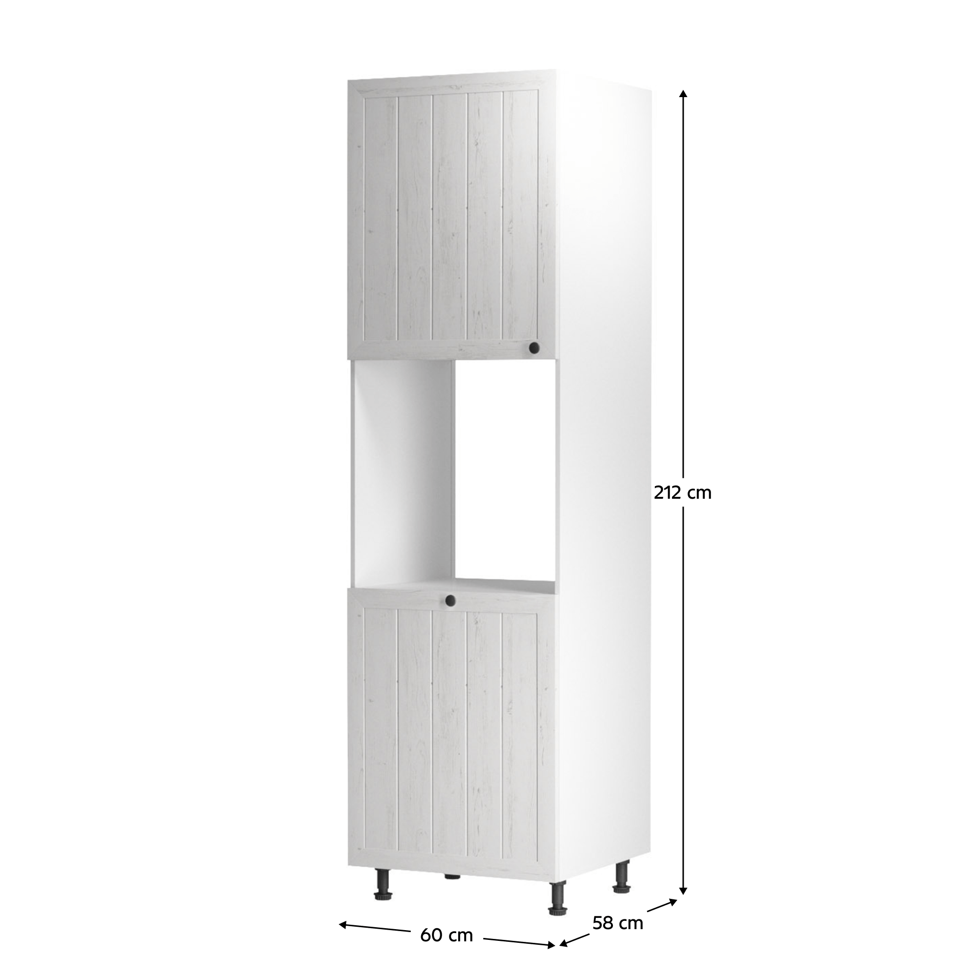 Dulap pentru alimente D60P, alb/pin Andersen, stanga, PROVENCE — imaginea 6