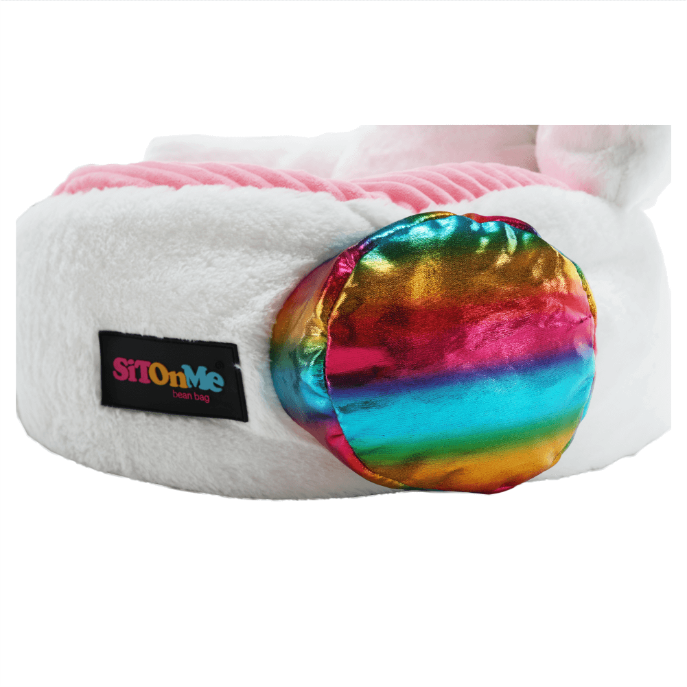 Fotoliu tip sac unicorn, alb/roz/amestec de culori, BUFEL — imaginea 13
