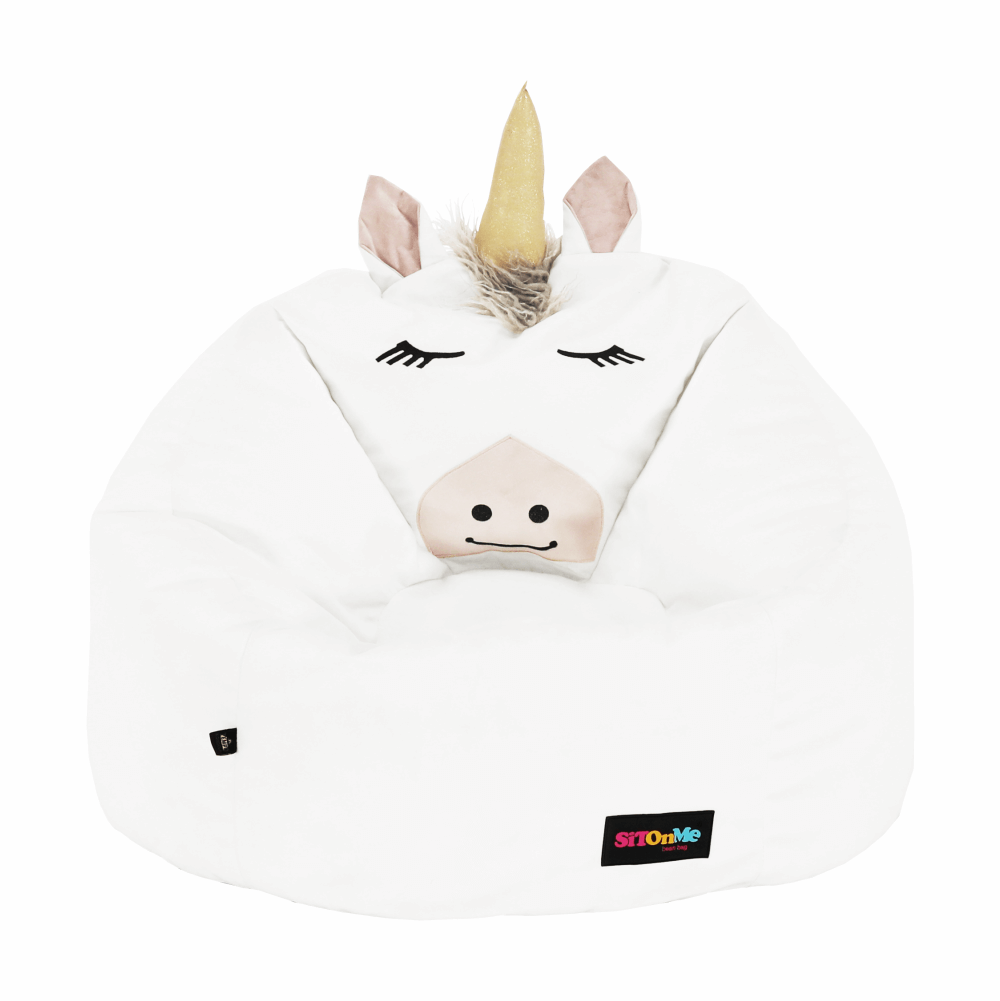 Fotoliu tip sac unicorn, alb, INOROG — imaginea 16