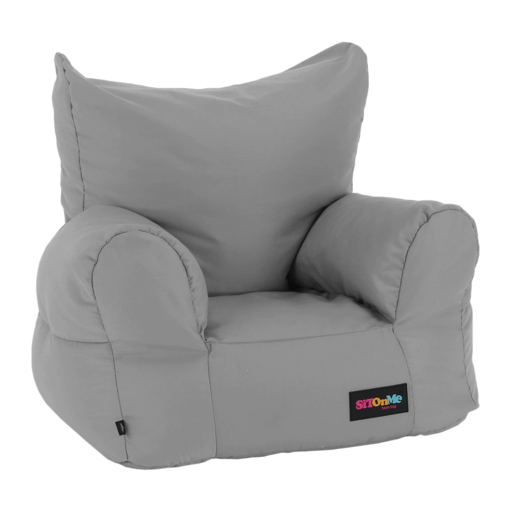Fotoliu tip sac, material textil gri deschis, TAMPO — imaginea 4
