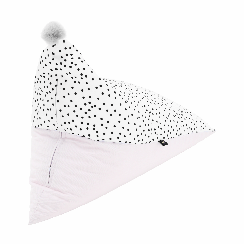 Fotoliu tip sac, alb/roz/gri, POMPOM — imaginea 5