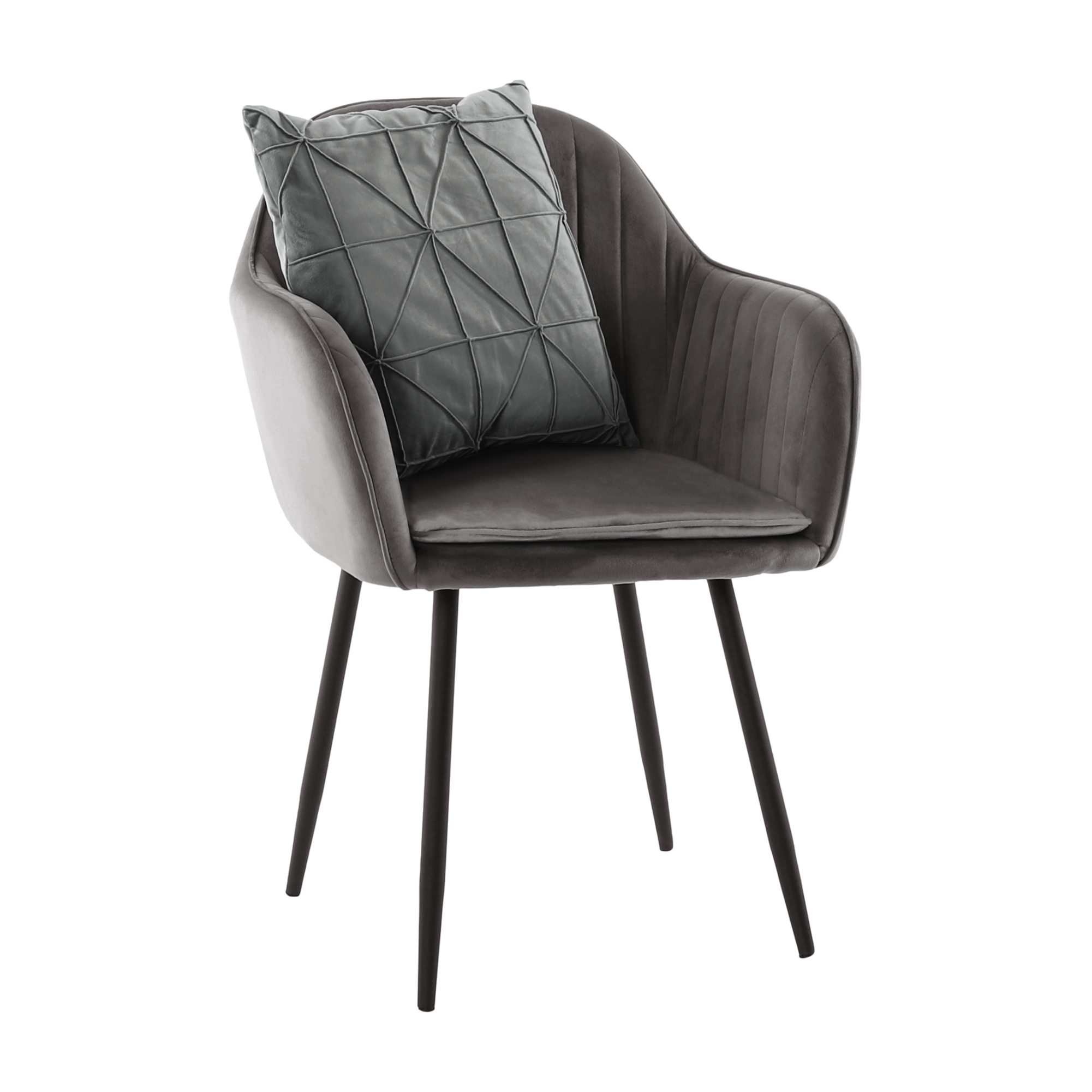 Fotoliu de design, tesatura catifea gri, ZIRKON — imaginea 15