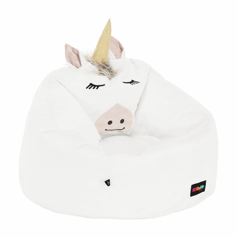 Fotoliu tip sac unicorn, alb, INOROG — imaginea 18