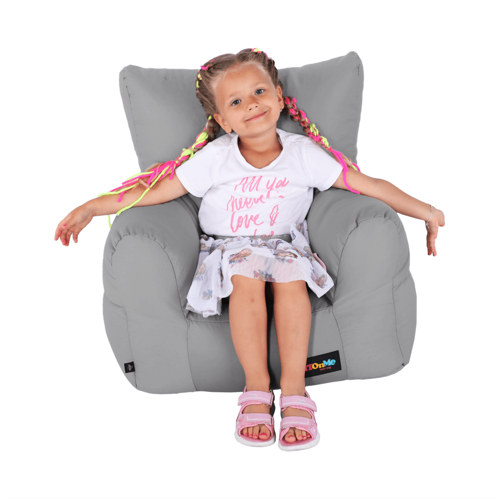Fotoliu tip sac, material textil gri deschis, TAMPO — imaginea 6