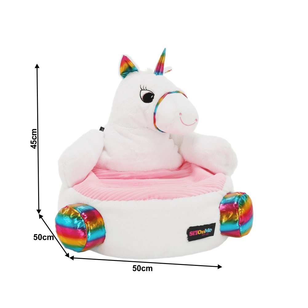 Fotoliu tip sac unicorn, alb/roz/amestec de culori, BUFEL — imaginea 19