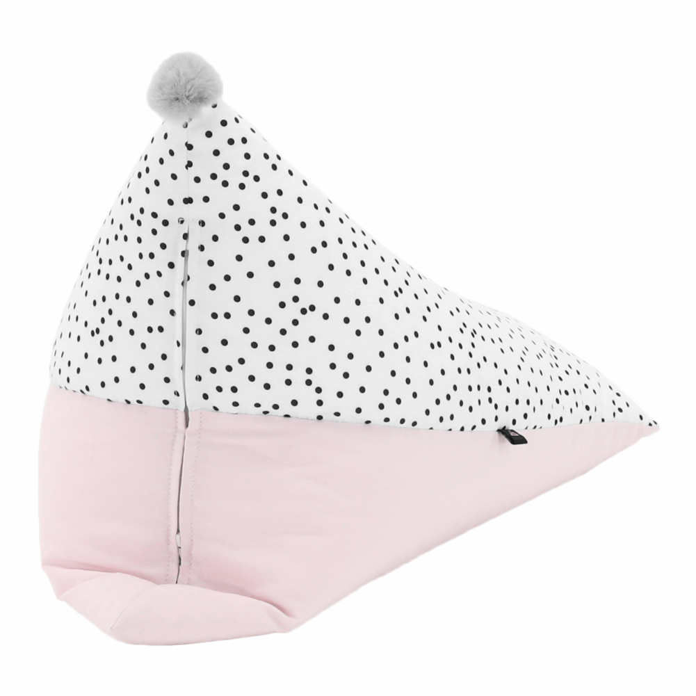 Fotoliu tip sac, alb/roz/gri, POMPOM — imaginea 14