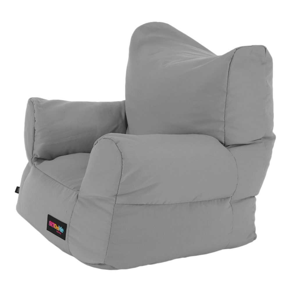 Fotoliu tip sac, material textil gri deschis, TAMPO — imaginea 18