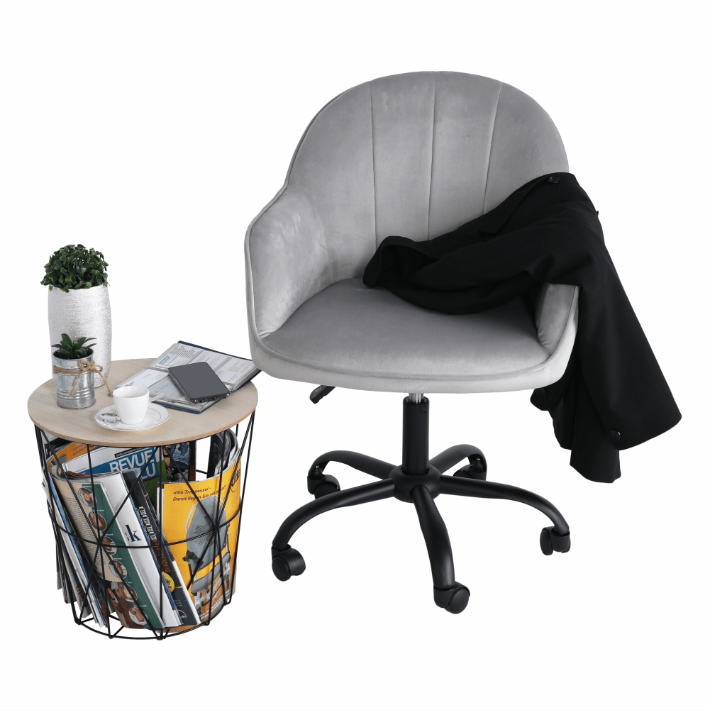 Scaun de birou, material textil din catifea — imaginea 11