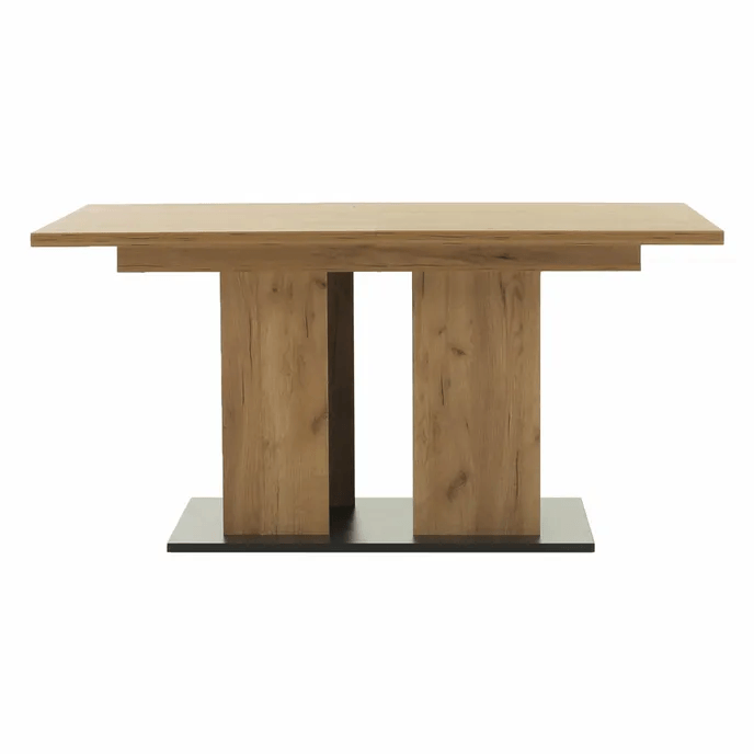 Masa dining, stejar craft auriu / grafit gri, 155-204x86 cm, FIDEL — imaginea 2