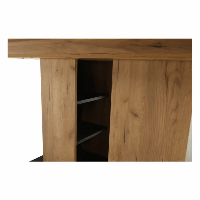 Masa dining, stejar craft auriu / grafit gri, 155-204x86 cm, FIDEL — imaginea 4