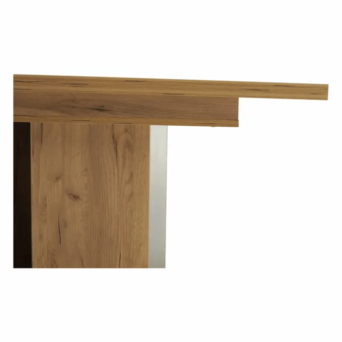 Masa dining, stejar craft auriu / grafit gri, 155-204x86 cm, FIDEL — imaginea 5