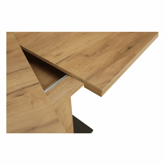 Masa dining, stejar craft auriu / grafit gri, 155-204x86 cm, FIDEL — imaginea 6