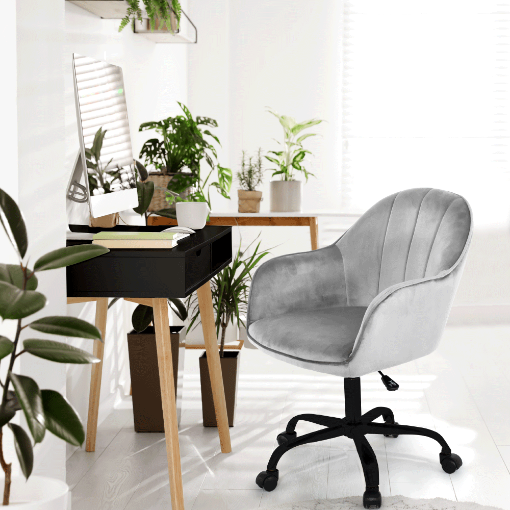 Scaun de birou, material textil din catifea — imaginea 18