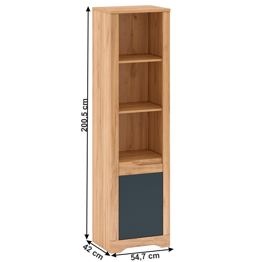 Raft deschis, stejar craft auriu / gri grafit, dreapta, FIDEL R2 — imaginea 3