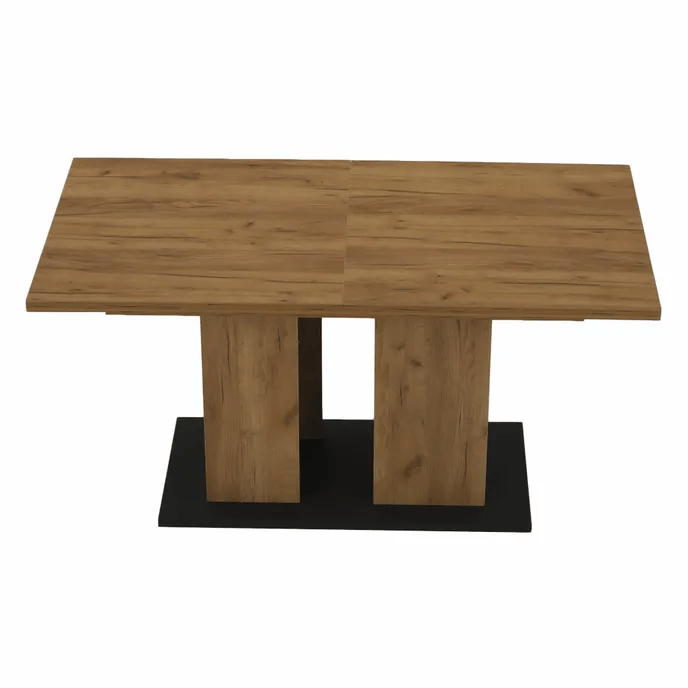 Masa dining, stejar craft auriu / grafit gri, 155-204x86 cm, FIDEL — imaginea 13