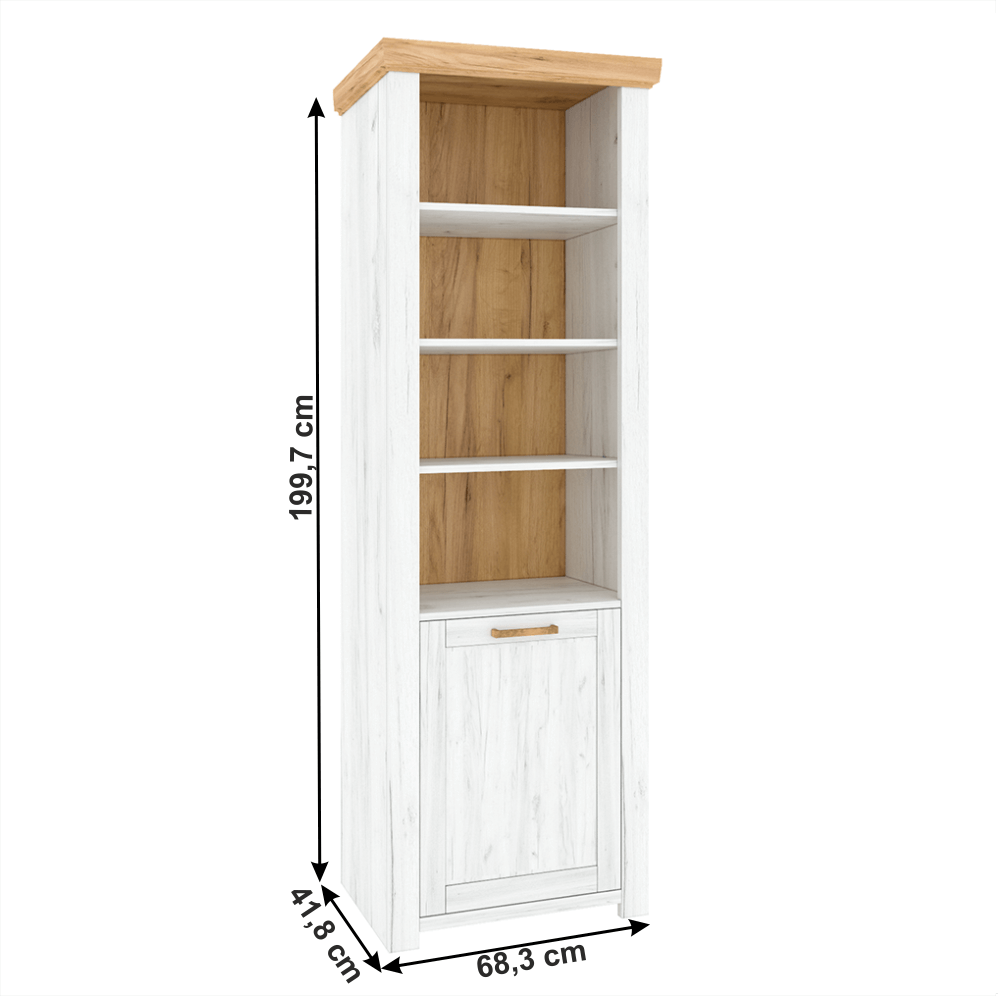 Raft R, stejar craft auriu / stejar craft alb, SUDBURY — imaginea 4