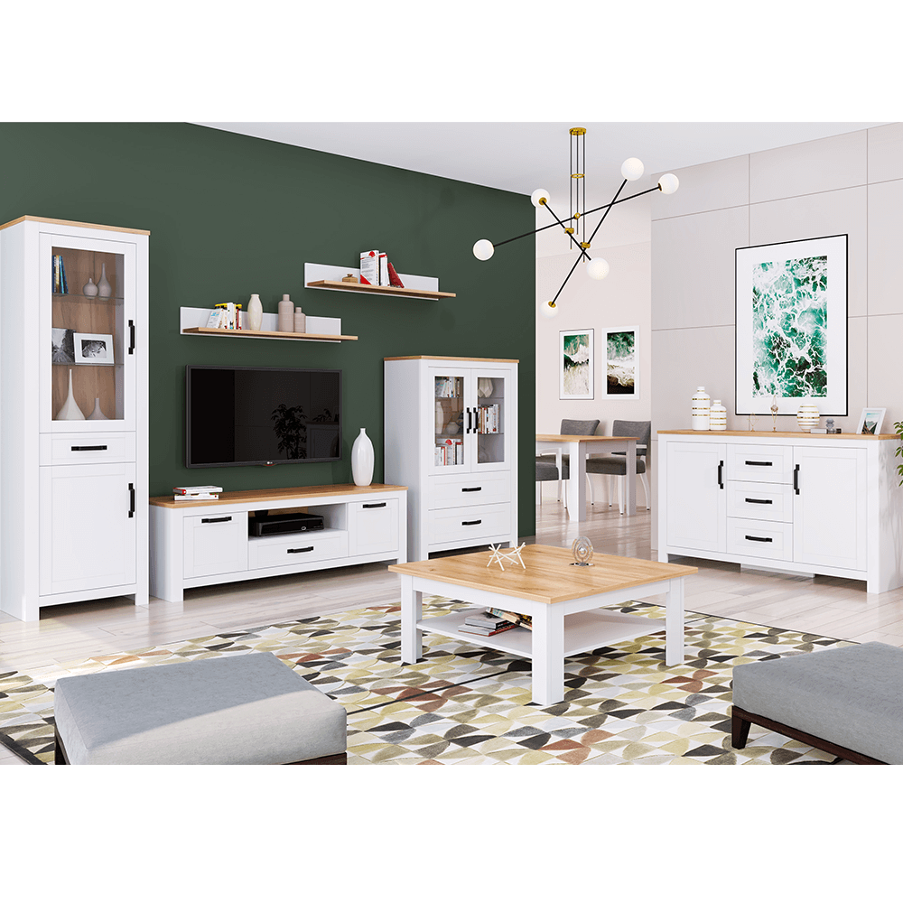 Raft deschis, alb alba / stejar craft auriu, LANZETTE R — imaginea 3