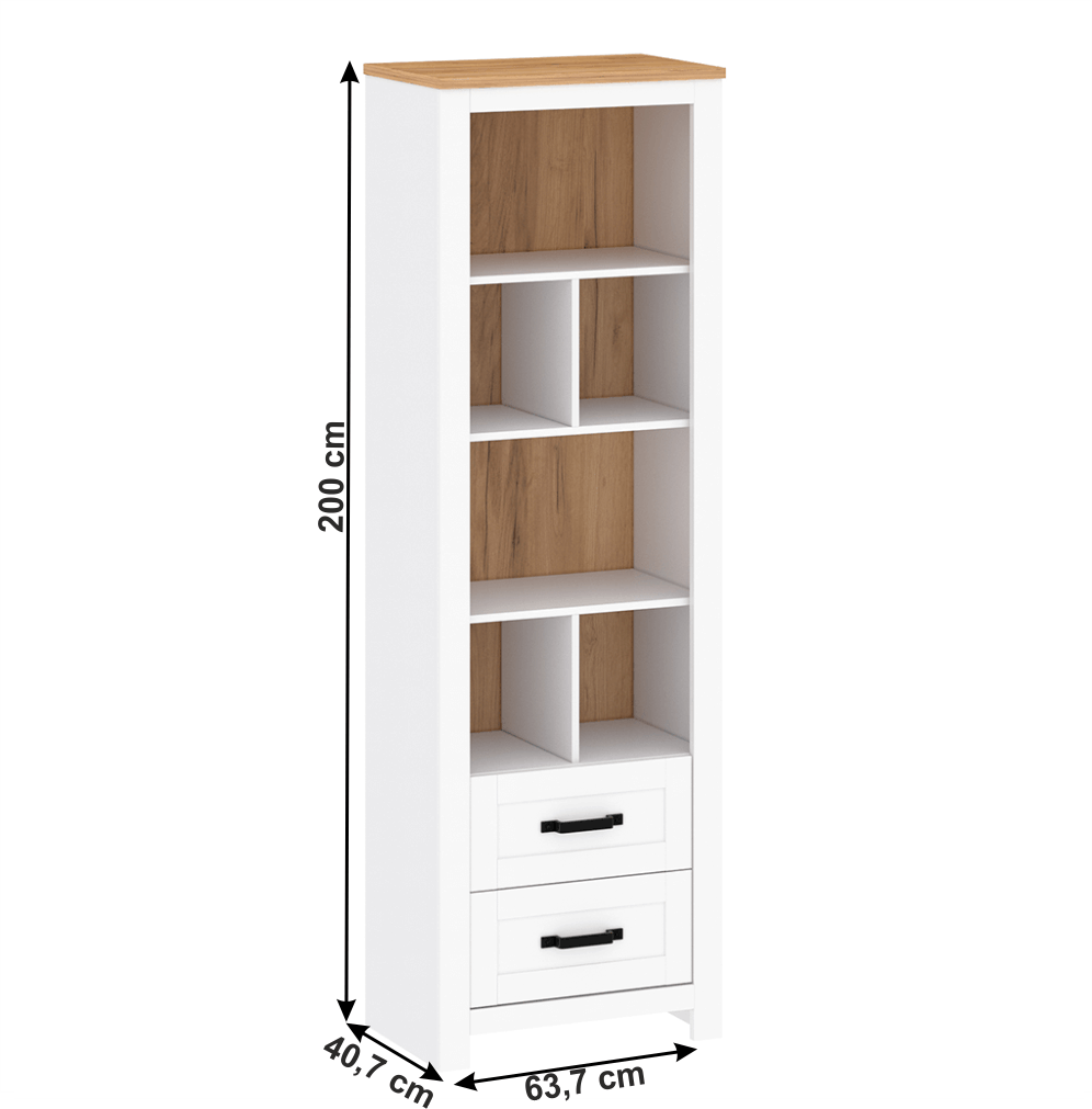 Raft deschis, alb alba / stejar craft auriu, LANZETTE R — imaginea 4
