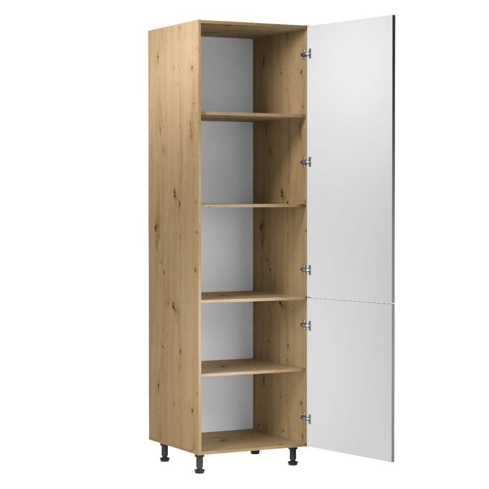 Dulap alimentar cu rafturi, stejar artizanal/gri mat, universal, LANGEN D60R — imaginea 5