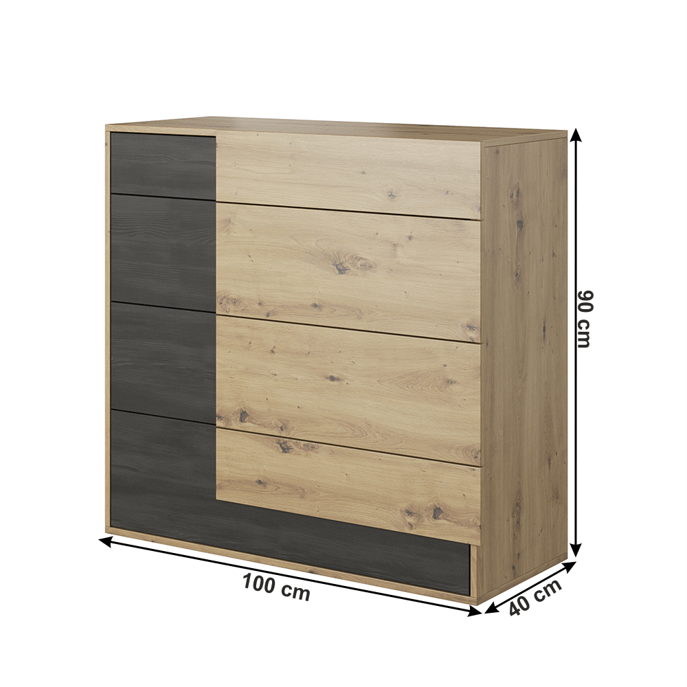 Scrin 4S, stejar artizanal / pin negru norvegian, BAFRA — imaginea 2