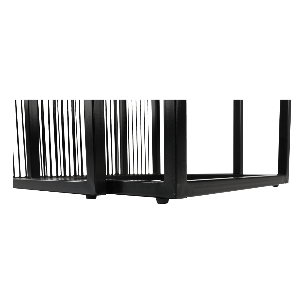 Set a doua masute de cafea, stejar/negru, RIMBO — imaginea 7