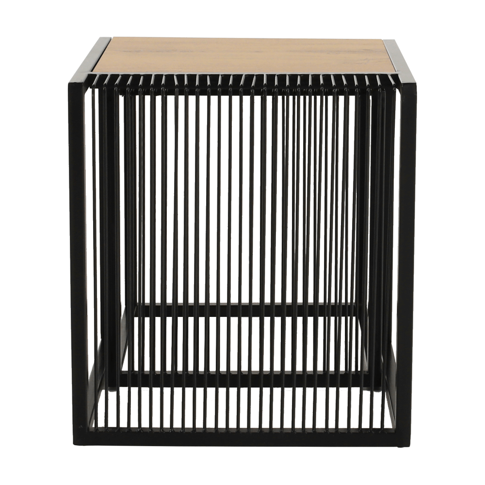 Set a doua masute de cafea, stejar/negru, RIMBO — imaginea 11
