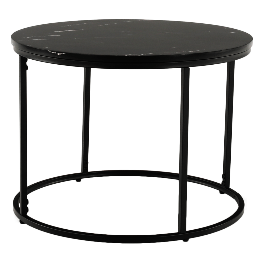 Masuta de cafea, marmura neagra / metal negru, GAGIN — imaginea 4