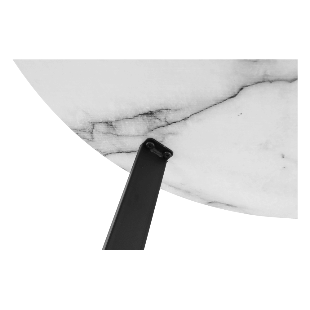 Masuta de cafea, marmura alba / metal negru, SALINO — imaginea 2