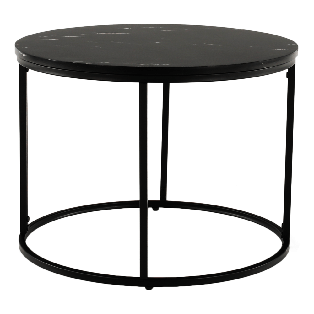 Masuta de cafea, marmura neagra / metal negru, GAGIN — imaginea 6