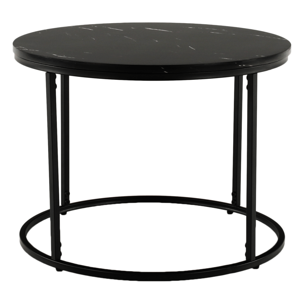 Masuta de cafea, marmura neagra / metal negru, GAGIN — imaginea 7