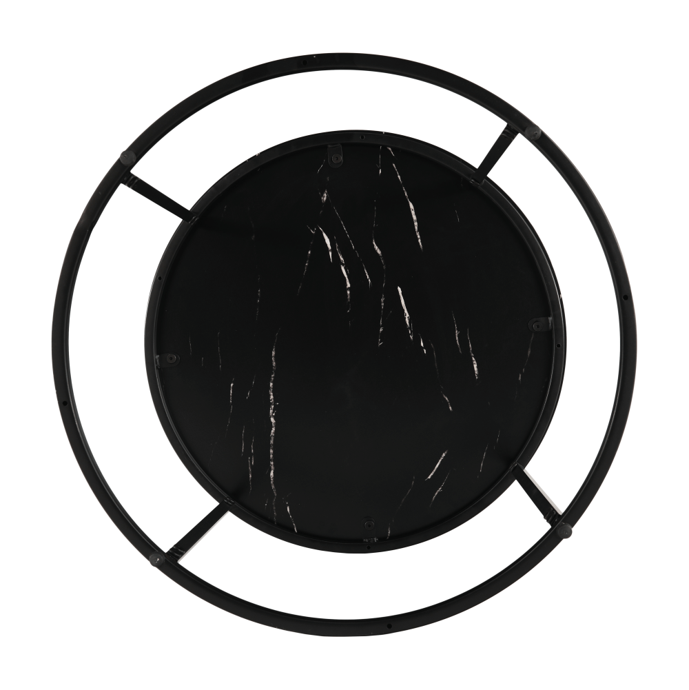Masuta de cafea, marmura neagra / metal negru, GAGIN — imaginea 8